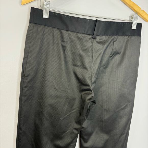 STELLA MCCARTNEY Pinstriped Cotton Blend Cuffed-Hem Cropped Pants EU 40 M - Picture 8 of 12